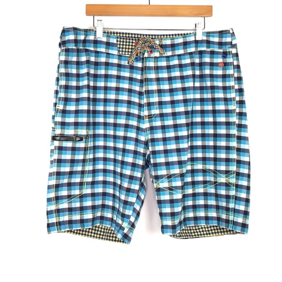 Robert Graham Other - Robert Graham Swim Shorts Sz 38 Plaid Multi Color
